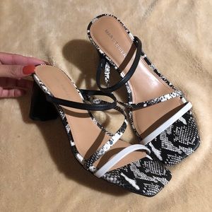 Snake print heels